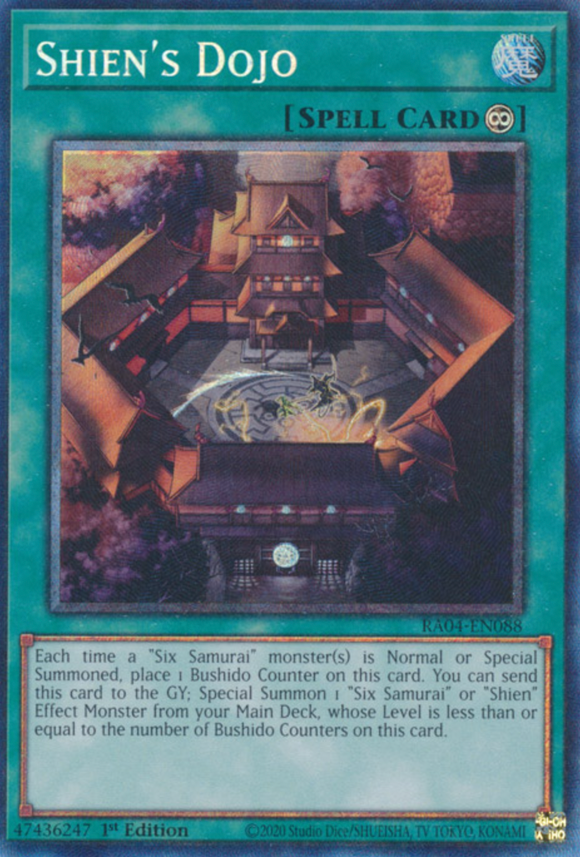 Shien's Dojo - RA04-EN088 - Platinum Secret Rare 1st Edition
