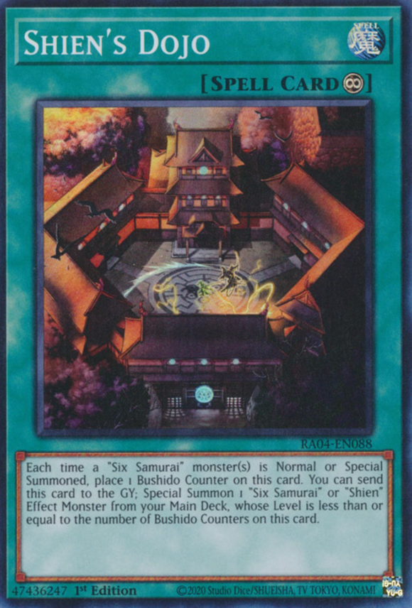 Shien's Dojo - RA04-EN088 - Super Rare 1st Edition