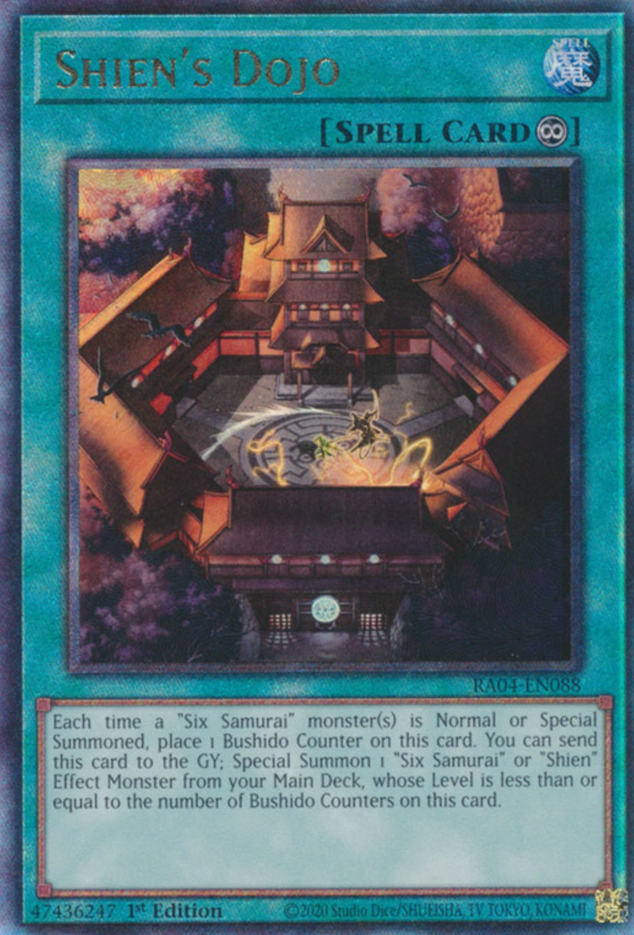 Shien's Dojo - RA04-EN088 - Ultimate Rare 1st Edition