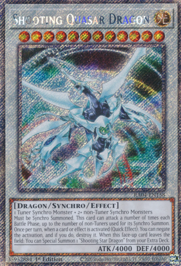 Shooting Quasar Dragon - RA04-EN158 - Platinum Secret Rare 1st Edition