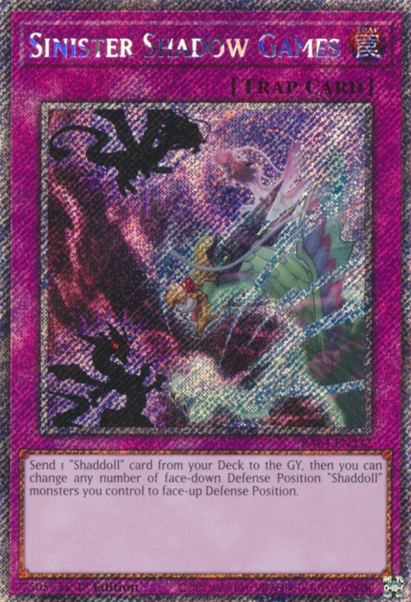 Sinister Shadow Games - RA04-EN232 - Platinum Secret Rare 1st Edition