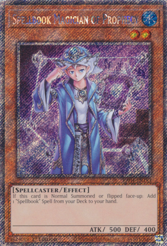 Spellbook Magician of Prophecy - RA04-EN183 - Platinum Secret Rare 1st Edition
