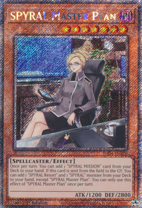 SPYRAL Master Plan - RA04-EN276 - Platinum Secret Rare 1st Edition