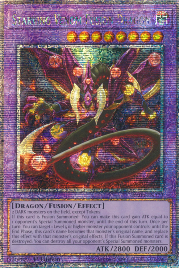 Starving Venom Fusion Dragon - RA04-EN272 - Quarter Century Secret Rare 1st Edition