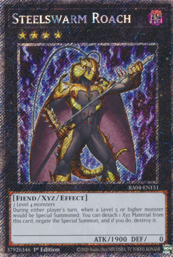 Steelswarm Roach - RA04-EN151 - Platinum Secret Rare 1st Edition