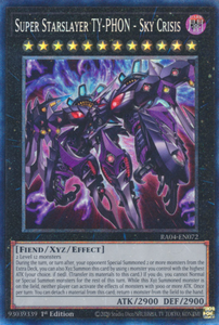 Super Starslayer TY-PHON - Sky Crisis - RA04-EN072 - Collector's Rare 1st Edition