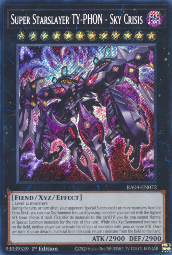 Super Starslayer TY-PHON - Sky Crisis - RA04-EN072 - Secret Rare 1st Edition