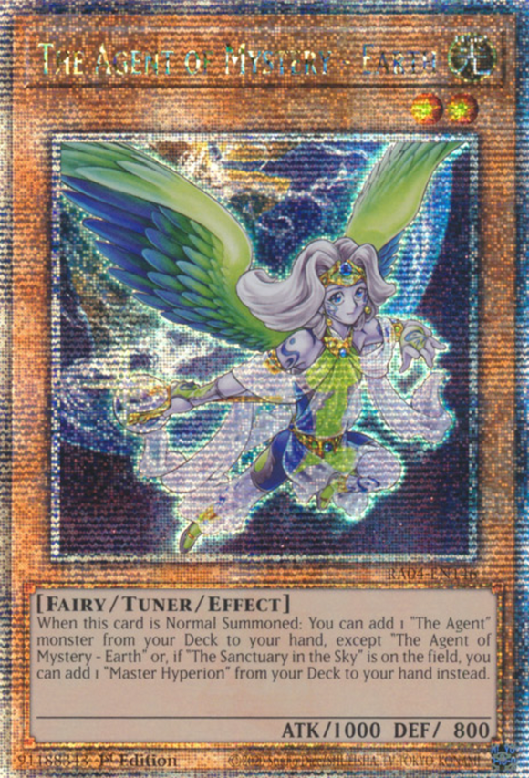 The Agent of Mystery - Earth - RA04-EN146 - Quarter Century Secret Rare 1st Edition