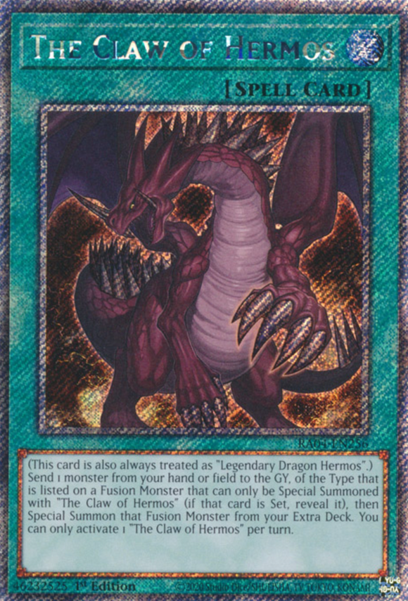 The Claw of Hermos - RA04-EN256 - Platinum Secret Rare 1st Edition