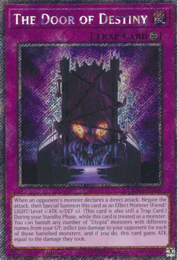 The Door of Destiny - RA04-EN240 - Platinum Secret Rare 1st Edition