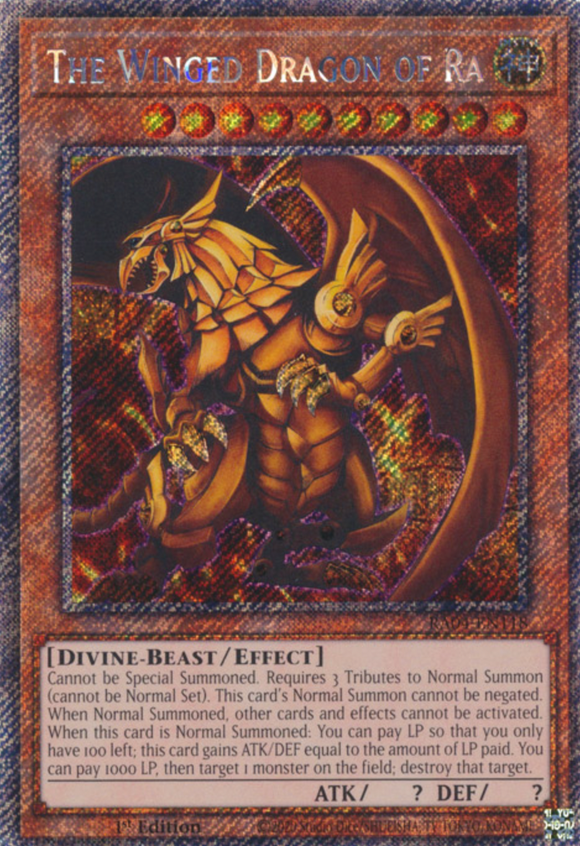 The Winged Dragon of Ra - RA04-EN118 - Platinum Secret Rare 1st Edition