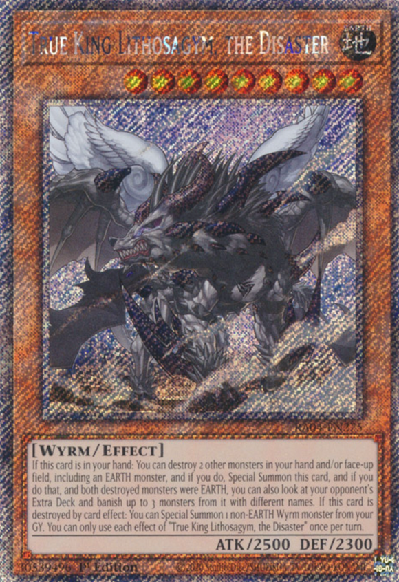 True King Lithosagym, the Disaster - RA04-EN275 - Platinum Secret Rare 1st Edition