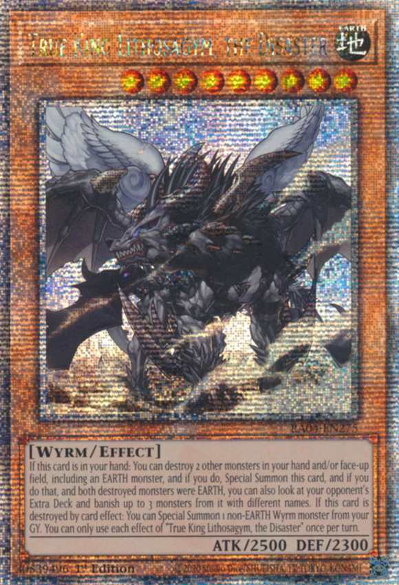 True King Lithosagym, the Disaster - RA04-EN275 - Quarter Century Secret Rare 1st Edition
