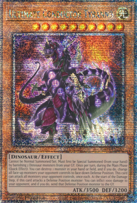 Ultimate Conductor Tyranno - RA04-EN287 - Quarter Century Secret Rare 1st Edition