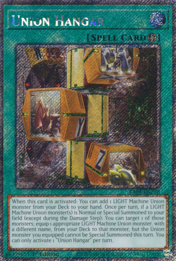 Union Hangar - RA04-EN270 - Platinum Secret Rare 1st Edition