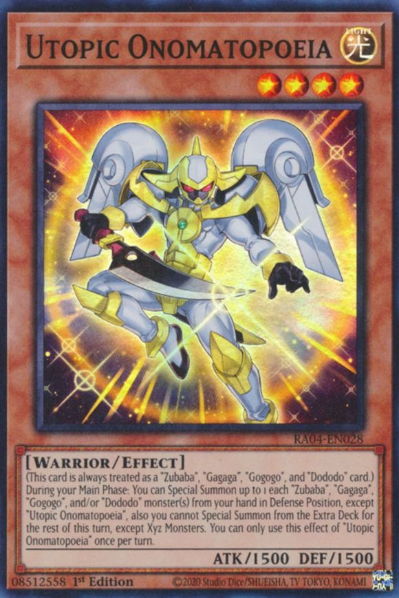Utopic Onomatopoeia - RA04-EN028 - Super Rare 1st Edition