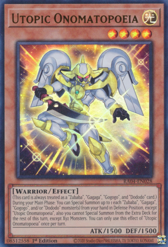Utopic Onomatopoeia - RA04-EN028 - Ultra Rare 1st Edition