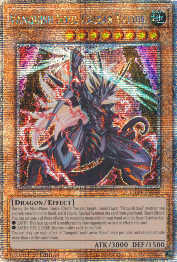 Vanquish Soul Caesar Valius - RA04-EN046 - Quarter Century Secret Rare 1st Edition