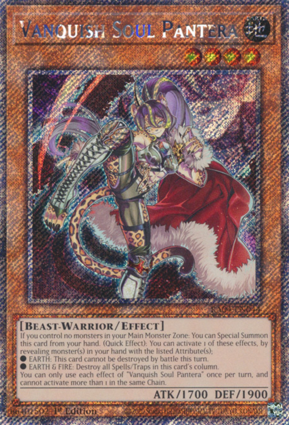 Vanquish Soul Pantera - RA04-EN044 - Platinum Secret Rare 1st Edition