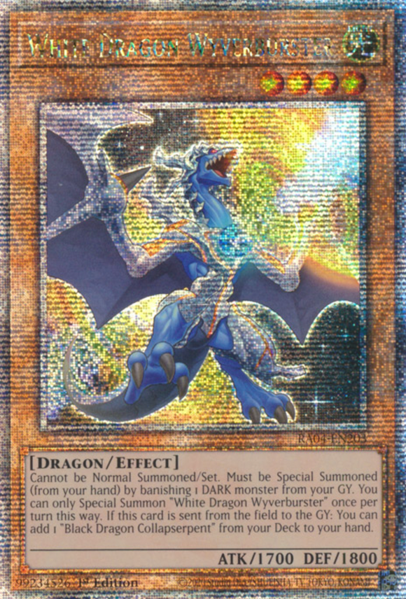 White Dragon Wyverburster - RA04-EN203 - Quarter Century Secret Rare 1st Edition