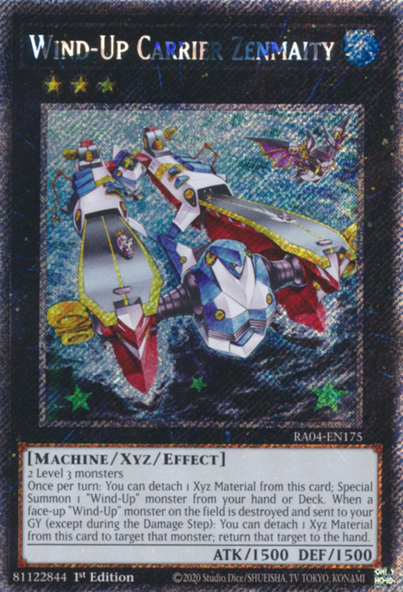 Wind-Up Carrier Zenmaity - RA04-EN175 - Platinum Secret Rare 1st Edition