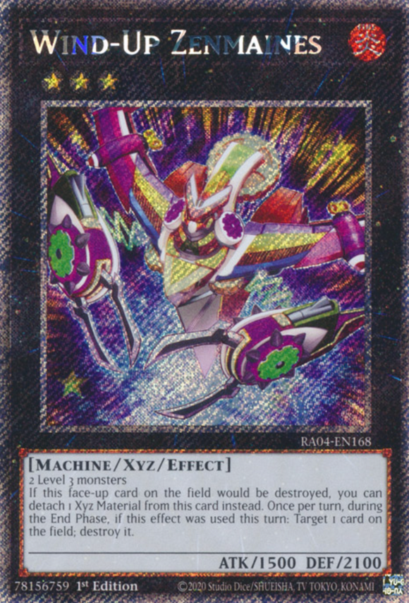Wind-Up Zenmaines - RA04-EN168 - Platinum Secret Rare 1st Edition