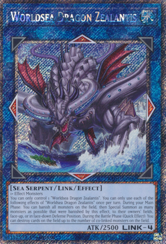 Worldsea Dragon Zealantis - RA04-EN082 - Platinum Secret Rare 1st Edition