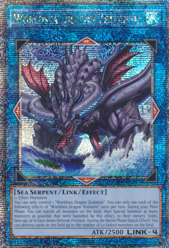 Worldsea Dragon Zealantis - RA04-EN082 - Quarter Century Secret Rare 1st Edition