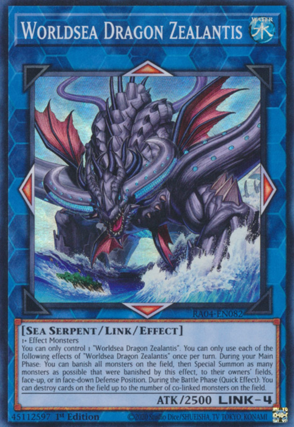 Worldsea Dragon Zealantis - RA04-EN082 - Super Rare 1st Edition