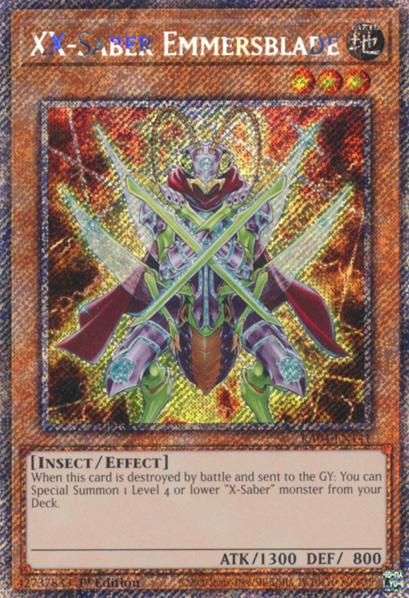 XX-Saber Emmersblade - RA04-EN141 - Platinum Secret Rare 1st Edition