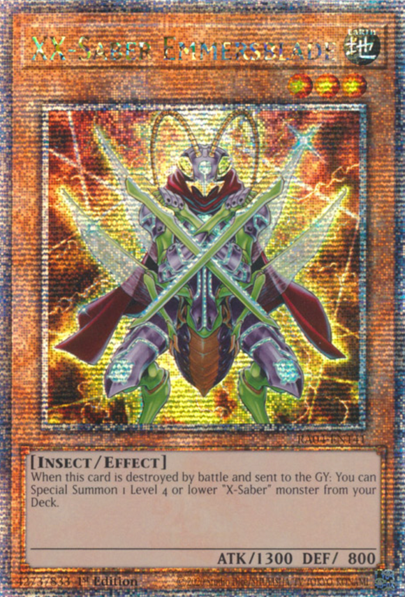 XX-Saber Emmersblade - RA04-EN141 - Quarter Century Secret Rare 1st Edition