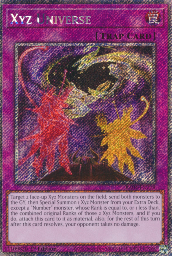 Xyz Universe - RA04-EN218 - Platinum Secret Rare 1st Edition