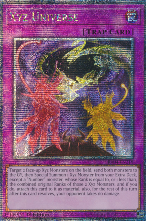 Xyz Universe - RA04-EN218 - Quarter Century Secret Rare 1st Edition