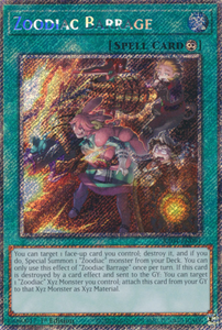 Zoodiac Barrage - RA04-EN091 - Platinum Secret Rare 1st Edition