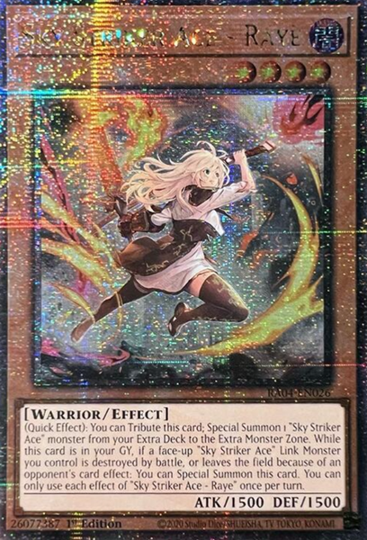 遊戯王OCG デュエルモンスターズ 2019 SKY STRIKER ACE-RAYE 20TH SECRET Yugioh Sky Striker Ace - Raye 20CP-JPC02 20th Secret Rare Card