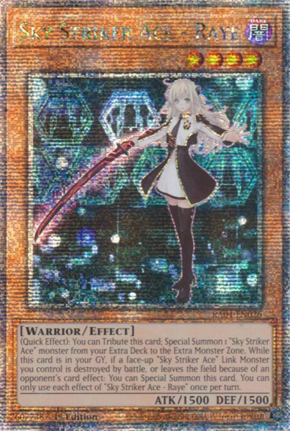 Sky Striker Ace - Raye - RA04-EN026 - Quarter Century Secret Rare 1st Edition
