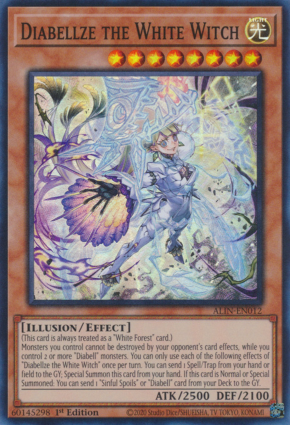 Diabellze the White Witch - ALIN-EN012 - Super Rare 1st Edition