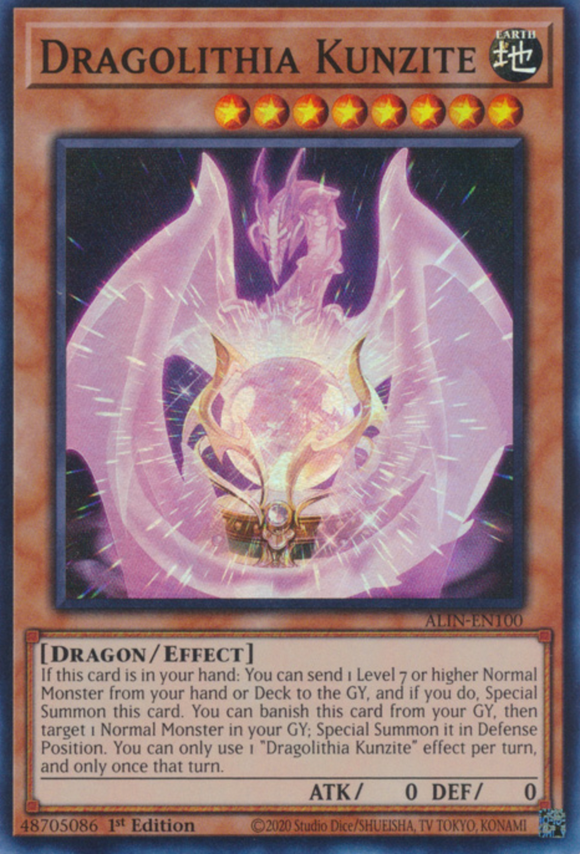 Dragolithia Kunzite - ALIN-EN100 - Super Rare 1st Edition