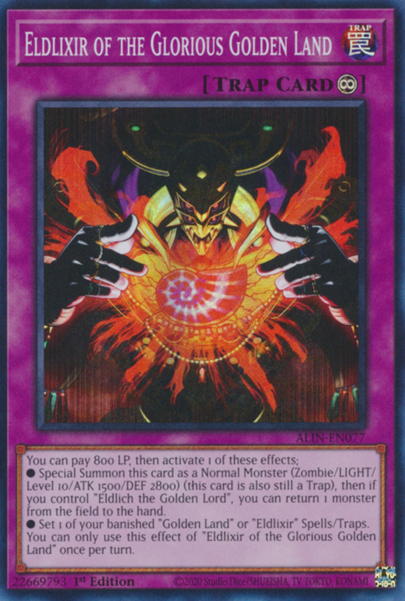 Eldlixir of the Glorious Golden Land - ALIN-EN077 - Super Rare 1st Edition
