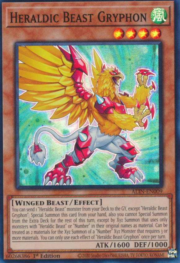 Heraldic Beast Gryphon - ALIN-EN009 - Super Rare 1st Edition