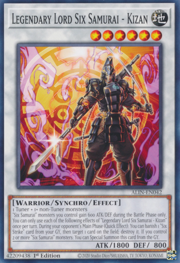 Legendary Lord Six Samurai - Kizan ALIN-EN042 - Common 1st Edition