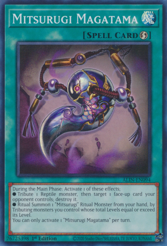 Mitsurugi Magatama - ALIN-EN094 - Super Rare 1st Edition