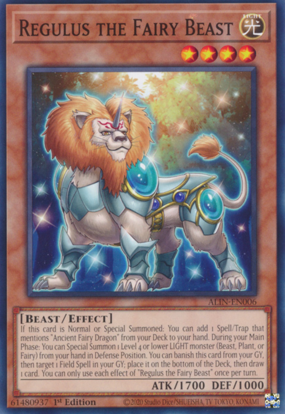 Regulus the Fairy Beast - ALIN-EN006 - Common 1st Edition