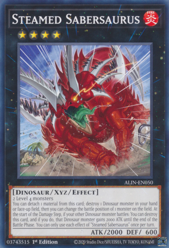 Steamed Sabersaurus - ALIN-EN050 - Common 1st Edition
