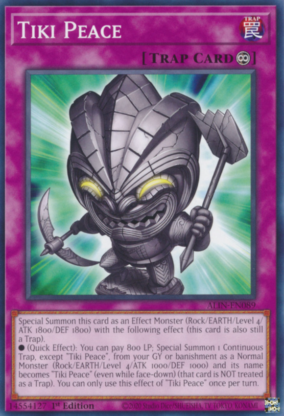 Tiki Peace - ALIN-EN089 - Common 1st Edition