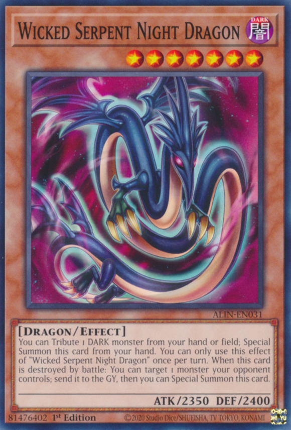 Wicked Serpent Night Dragon - ALIN-EN031 - Common 1st Edition