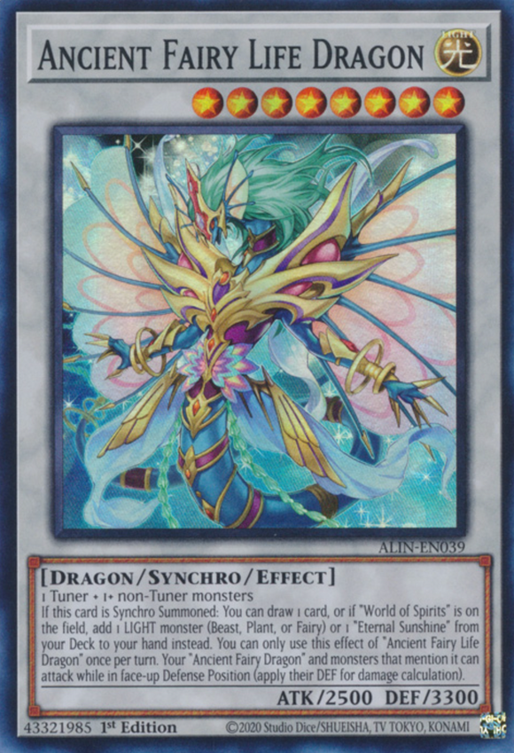 Ancient Fairy Life Dragon - ALIN-EN039 - Super Rare 1st Edition