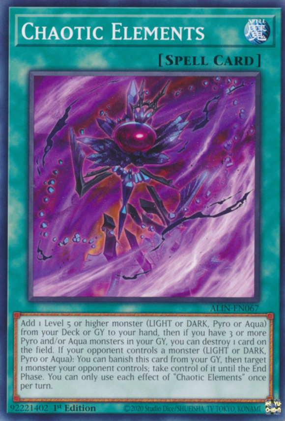 Chaotic Elements - ALIN-EN067 - Common 1st Edition