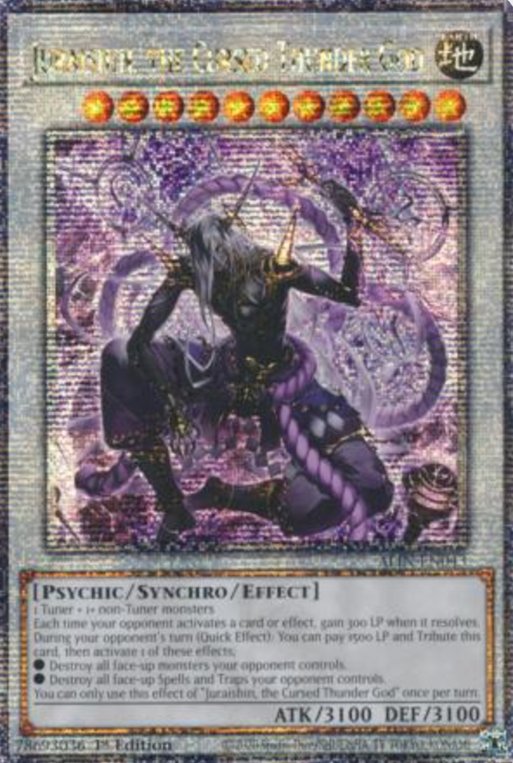 Juraishin, the Cursed Thunder God - ALIN-EN043 - Quarter Century Secret Rare 1st Edition