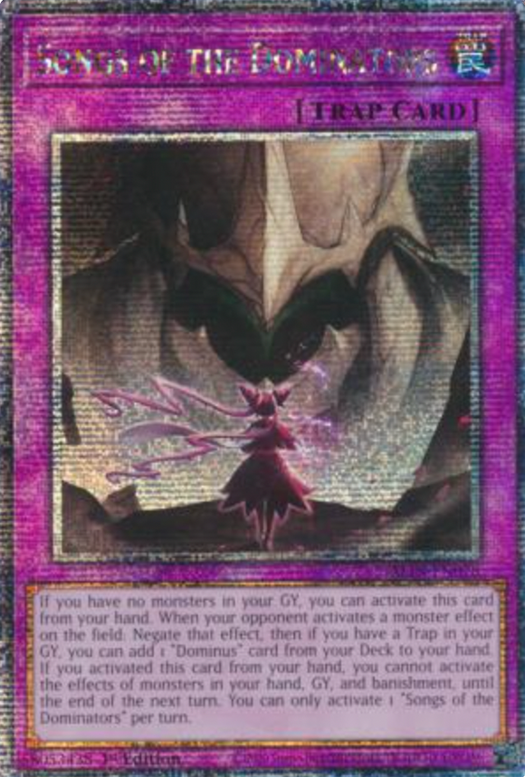 Songs of the Dominators - ALIN-EN078 - Quarter Century Secret Rare 1st Edition